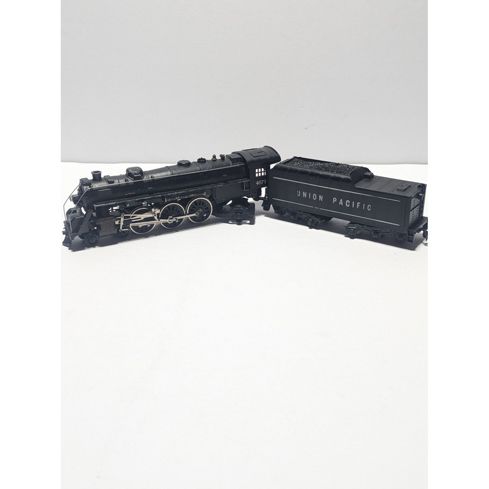 Union Pacific 4073 Steam Locomotive and Tender Model Train Black Vintage Style